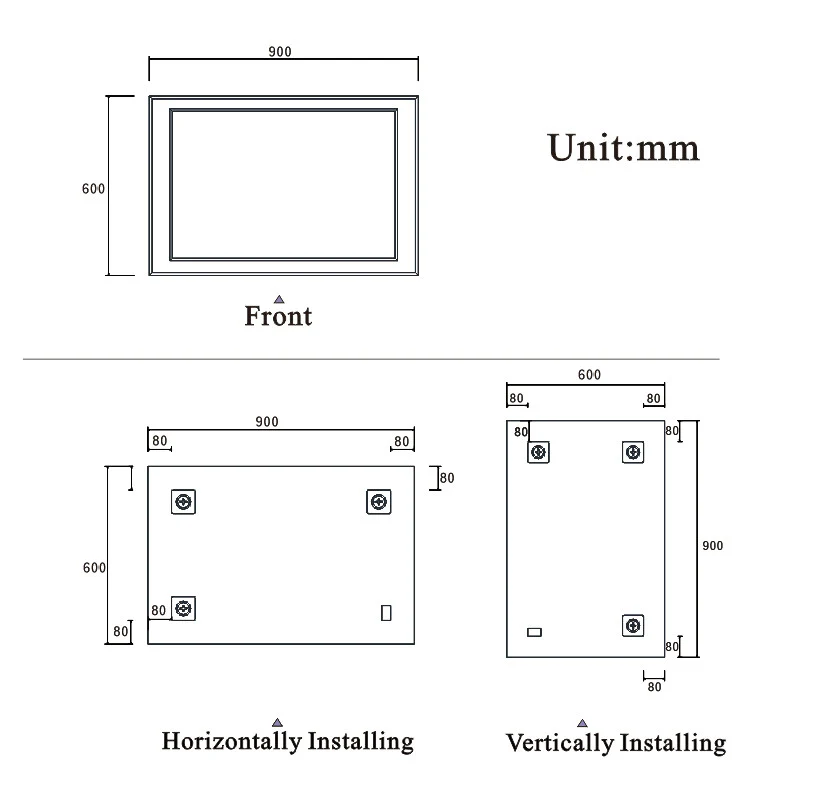 LED Mirror Rectangle-MIRREC900*600