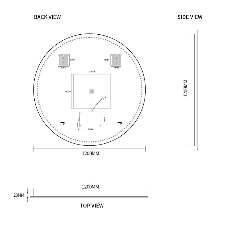 LED Mirror in Round Shape- MIRO1200