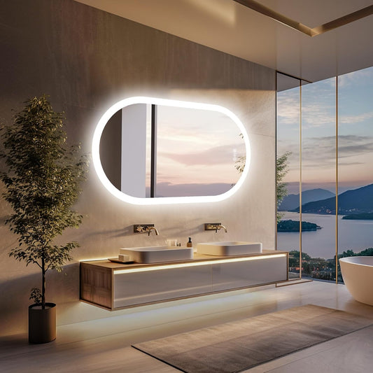 LED Mirror Y-302 Oval 1200*600 Horizontal Frontlit