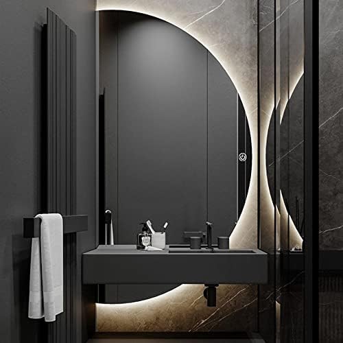 LED Mirror in Left cut Half Moon- MIRLHM1800