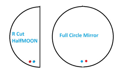 LED Mirror in Right cut Half Moon- MIRRHM1200