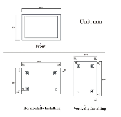 LED Mirror Rectangle-MIRREC900*600
