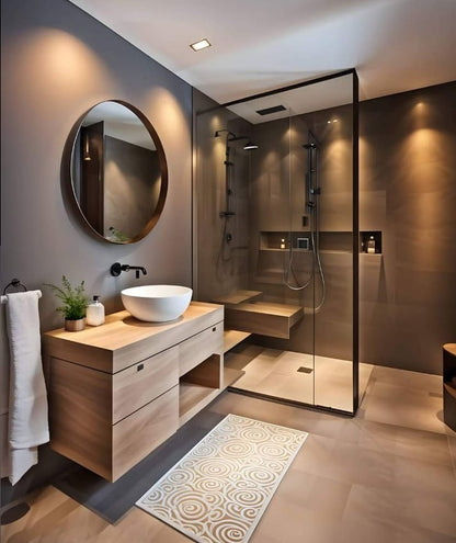 Mirror in Round shape with Black Frame- MIRO600NL