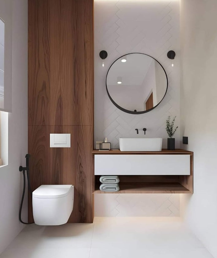 Mirror in Round shape with Black Frame- MIRO600NL