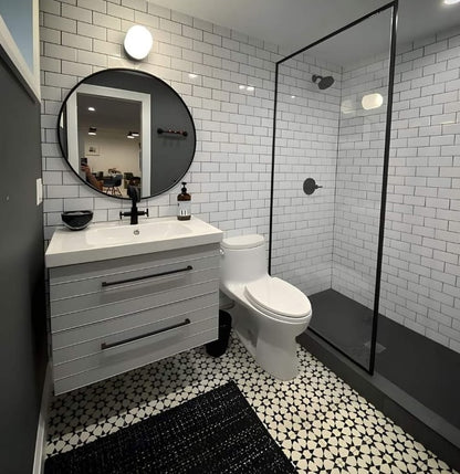 Mirror in Round shape with Black Frame- MIRO600NL