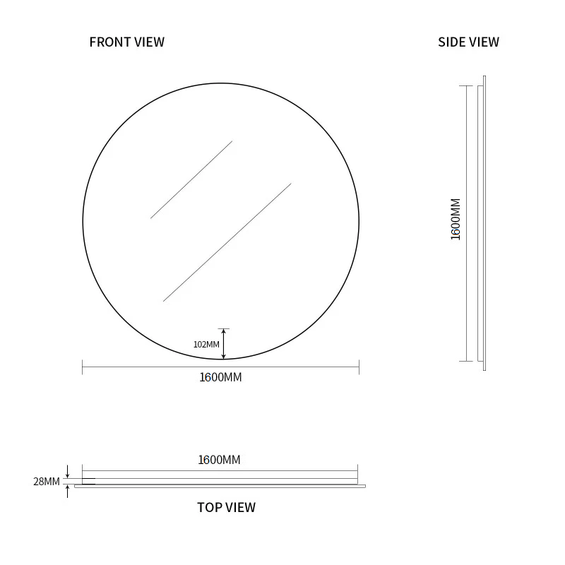 LED Mirror in Round Shape- MIRO1600