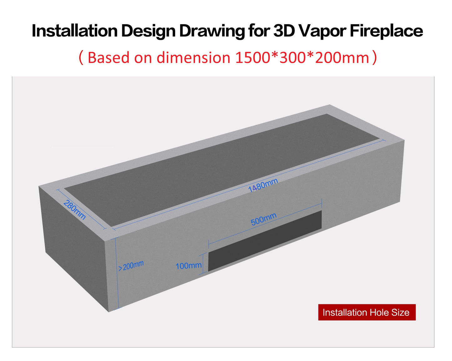 Fake Fumes Electrical Fireplace - Water vapor Flames