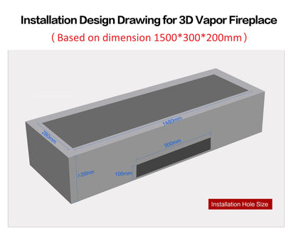 Fake Fumes Electrical Fireplace - Water vapor Flames