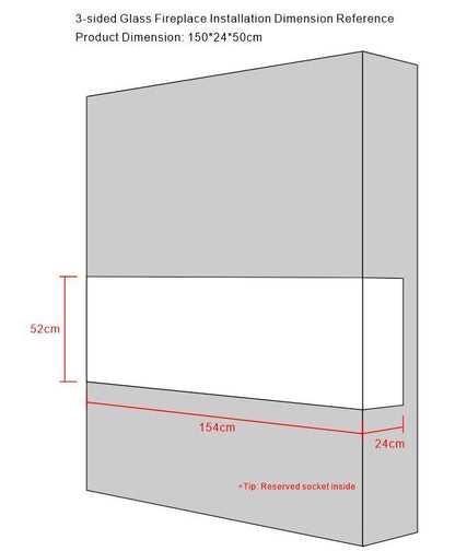 Wall Mounted Fireplace A-801-5