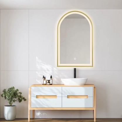 Arch Mirror With Gold Frame